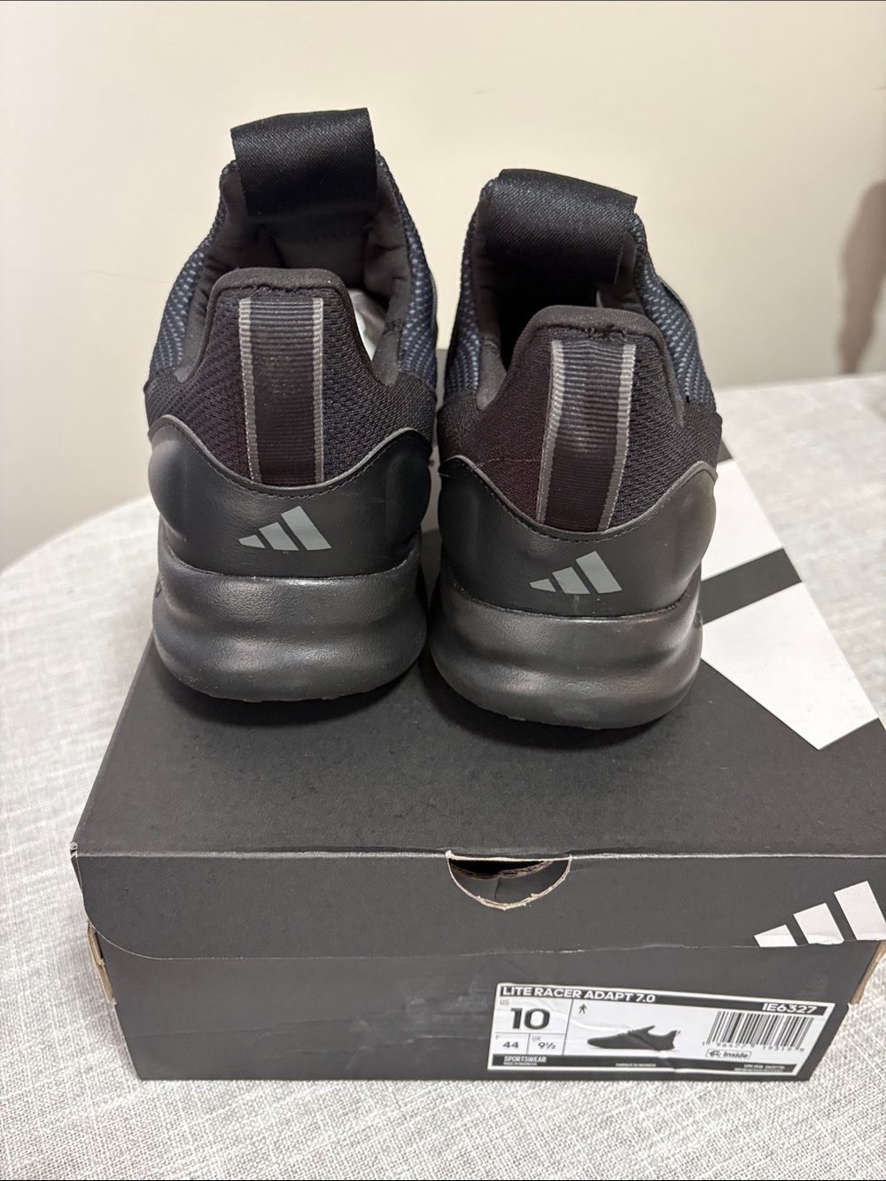 adidas Black Knit Slip-On Athletic Sneakers Size 10 - Picture 10 of 11
